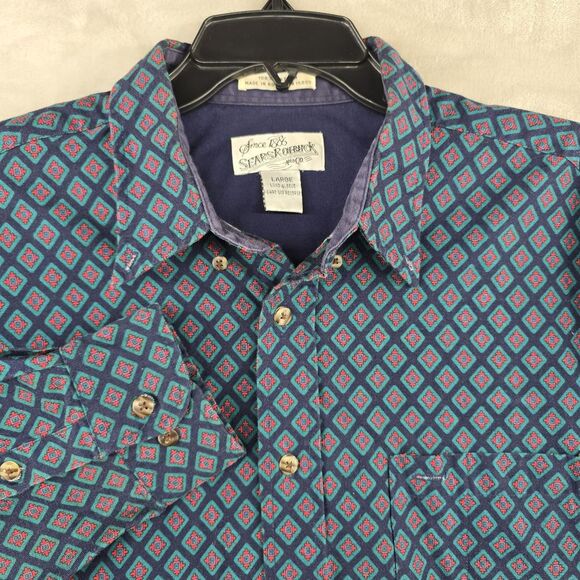 Other - Vintage Sears Roebuck And Co Western Long Sleeve Mens LARGE Aztec Cotton